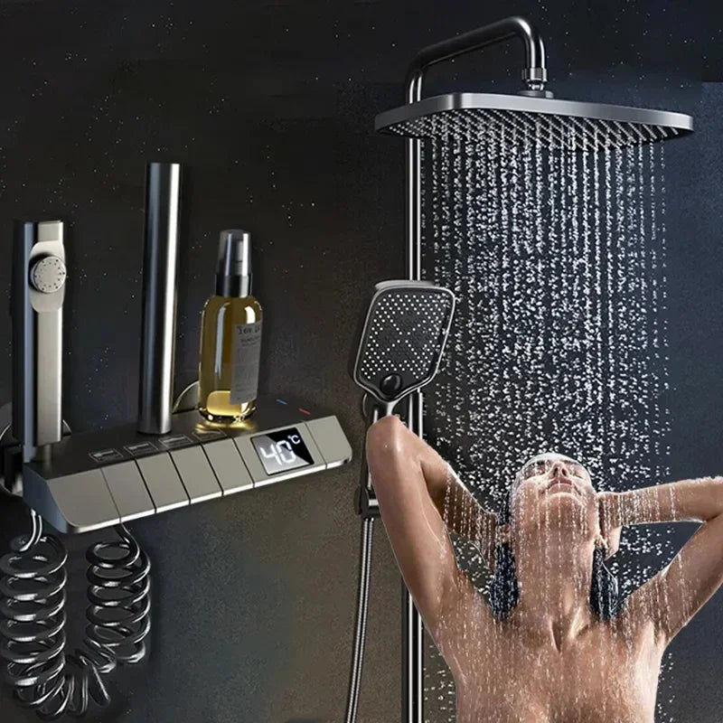 Bathroom Shower Set 4 Functions Digital Display